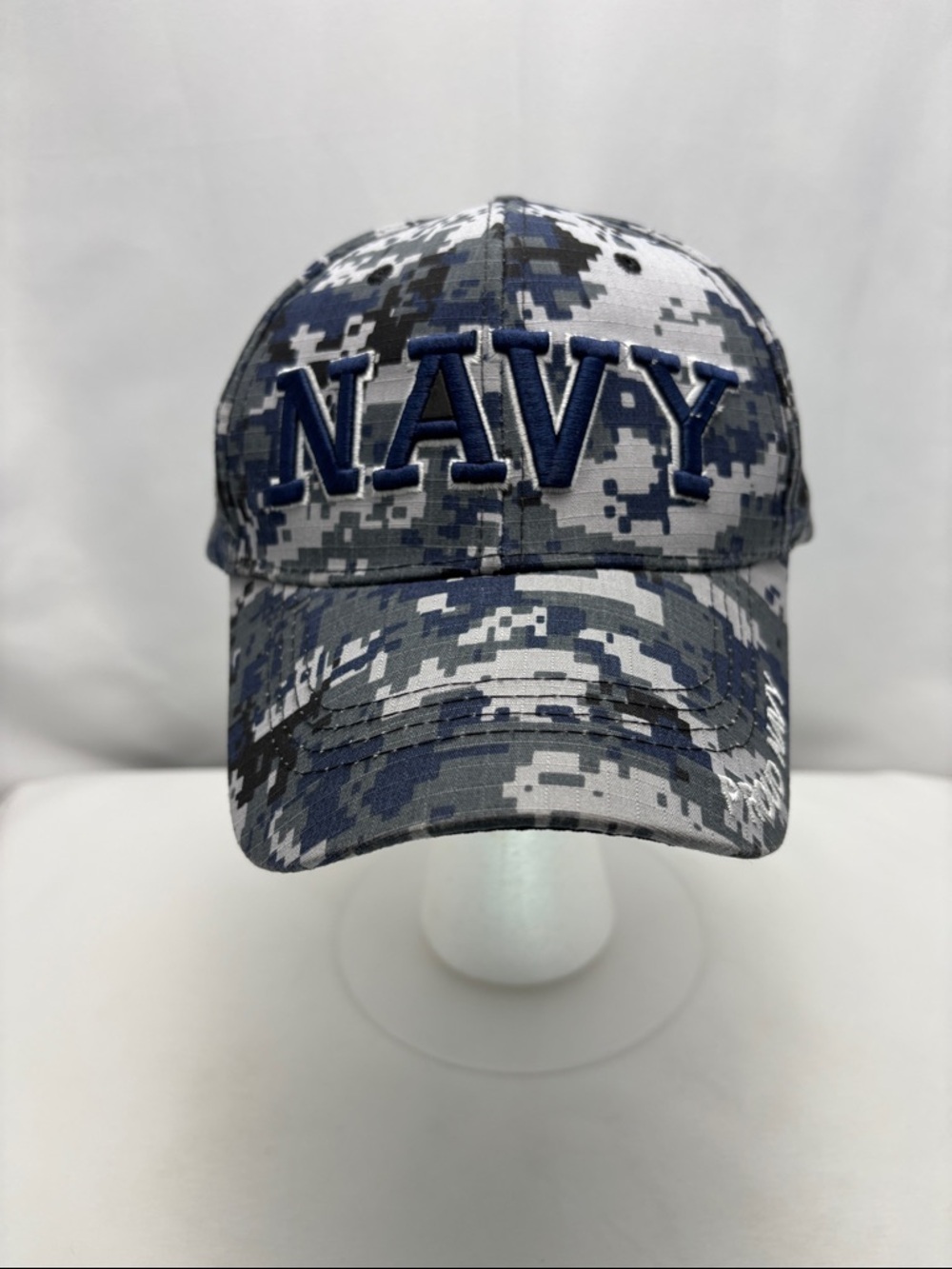 NAVY Digital Camo Baseball Cap - Blue Gray #0504